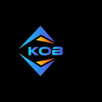 Kob abstraktes Technologie-Logo-Design auf schwarzem Hintergrund. kob kreative Initialen schreiben Logo-Konzept. vektor