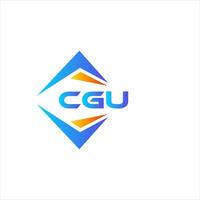 cgu abstraktes Technologie-Logo-Design auf weißem Hintergrund. cgu kreative Initialen schreiben Logo-Konzept. vektor