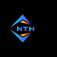 nth abstrakt teknologi logotyp design på svart bakgrund. nth kreativ initialer brev logotyp begrepp. vektor