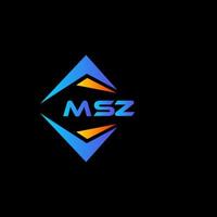 msz abstraktes Technologie-Logo-Design auf schwarzem Hintergrund. msz kreative Initialen schreiben Logo-Konzept. vektor