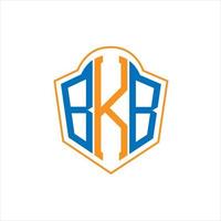 bkb abstrakt monogram skydda logotyp design på vit bakgrund. bkb kreativ initialer brev logotyp. vektor