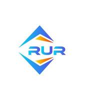 rur abstraktes Technologie-Logo-Design auf weißem Hintergrund. rur kreative Initialen schreiben Logo-Konzept. vektor