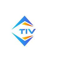 tiv abstraktes Technologie-Logo-Design auf weißem Hintergrund. tiv kreative Initialen schreiben Logo-Konzept. vektor