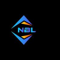 nbl abstraktes Technologie-Logo-Design auf schwarzem Hintergrund. nbl kreative Initialen schreiben Logo-Konzept. vektor