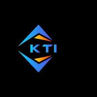 kti abstraktes Technologie-Logo-Design auf schwarzem Hintergrund. kti kreative Initialen schreiben Logo-Konzept. vektor