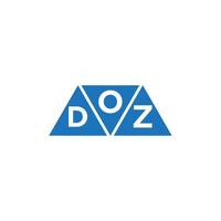 odz abstraktes Anfangslogodesign auf weißem Hintergrund. odz kreative Initialen schreiben Logo-Konzept. vektor