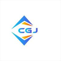 cgj abstrakt teknologi logotyp design på vit bakgrund. cgj kreativ initialer brev logotyp begrepp. vektor