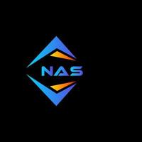 NAS abstraktes Technologie-Logo-Design auf schwarzem Hintergrund. nas kreatives Initialen-Buchstaben-Logo-Konzept. vektor