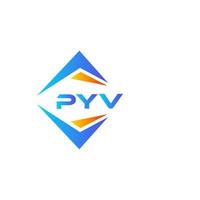 pyv abstraktes Technologie-Logo-Design auf weißem Hintergrund. pyv kreatives Initialen-Buchstaben-Logo-Konzept. vektor