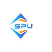 spu abstraktes Technologie-Logo-Design auf weißem Hintergrund. spu kreative Initialen schreiben Logo-Konzept. vektor