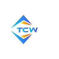 tcw abstraktes Technologie-Logo-Design auf weißem Hintergrund. tcw kreative Initialen schreiben Logo-Konzept. vektor