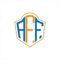 aff abstrakt monogram skydda logotyp design på vit bakgrund. aff kreativ initialer brev logotyp. vektor