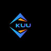 kuu abstraktes Technologie-Logo-Design auf schwarzem Hintergrund. kuu kreative Initialen schreiben Logo-Konzept. vektor