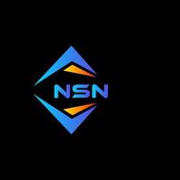 nsn abstraktes Technologie-Logo-Design auf schwarzem Hintergrund. nsn kreative Initialen schreiben Logo-Konzept. vektor