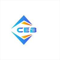 ceb-abstraktes technologielogodesign auf weißem hintergrund. ceb kreative Initialen schreiben Logo-Konzept. vektor