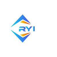 ryi abstraktes Technologie-Logo-Design auf weißem Hintergrund. ryi kreative Initialen schreiben Logo-Konzept. vektor