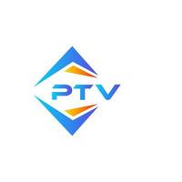 ptv abstraktes Technologie-Logo-Design auf weißem Hintergrund. ptv kreative Initialen schreiben Logo-Konzept. vektor