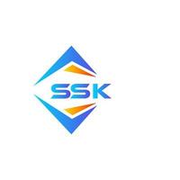 ssk abstraktes Technologie-Logo-Design auf weißem Hintergrund. ssk kreative Initialen schreiben Logo-Konzept. vektor