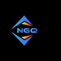 ngq abstraktes Technologie-Logo-Design auf schwarzem Hintergrund. ngq kreative Initialen schreiben Logo-Konzept. vektor