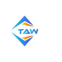 taw abstrakt teknologi logotyp design på vit bakgrund. taw kreativ initialer brev logotyp begrepp. vektor