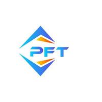 pft abstraktes Technologie-Logo-Design auf weißem Hintergrund. pft kreatives Initialen-Buchstaben-Logo-Konzept. vektor