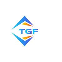 TGF abstraktes Technologie-Logo-Design auf weißem Hintergrund. tgf kreative Initialen schreiben Logo-Konzept. vektor
