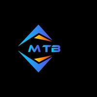 mtb abstrakt teknologi logotyp design på svart bakgrund. mtb kreativ initialer brev logotyp begrepp. vektor