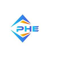 Phe abstraktes Technologie-Logo-Design auf weißem Hintergrund. phe kreative Initialen schreiben Logo-Konzept. vektor