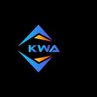 kwa abstraktes Technologie-Logo-Design auf schwarzem Hintergrund. kwa kreative Initialen schreiben Logo-Konzept. vektor