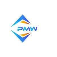 pmw abstraktes Technologie-Logo-Design auf weißem Hintergrund. pmw kreative Initialen schreiben Logo-Konzept. vektor