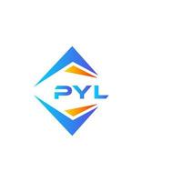 Pyl abstraktes Technologie-Logo-Design auf weißem Hintergrund. Pyl kreatives Initialen-Buchstaben-Logo-Konzept. vektor