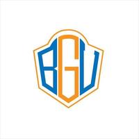 bgv abstraktes Monogramm-Schild-Logo-Design auf weißem Hintergrund. bgv kreatives Initialen-Buchstaben-Logo. vektor