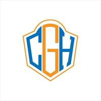 cgh abstraktes Monogramm-Schild-Logo-Design auf weißem Hintergrund. cgh kreatives Initialen-Buchstabenlogo. vektor