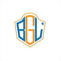 bgl abstraktes Monogramm-Schild-Logo-Design auf weißem Hintergrund. bgl kreatives Initialen-Buchstabenlogo. vektor