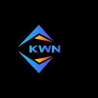 kwn abstraktes Technologie-Logo-Design auf schwarzem Hintergrund. kwn kreative Initialen schreiben Logo-Konzept. vektor