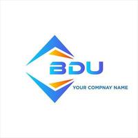 BDU abstraktes Technologie-Logo-Design auf weißem Hintergrund. bdu kreative Initialen schreiben Logo-Konzept. vektor