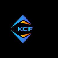 kcf abstrakt teknologi logotyp design på svart bakgrund. kcf kreativ initialer brev logotyp begrepp. vektor