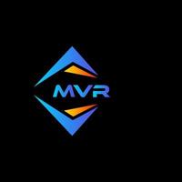 mvr abstraktes Technologie-Logo-Design auf schwarzem Hintergrund. mvr kreative Initialen schreiben Logo-Konzept. vektor