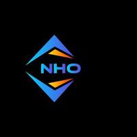 Nho abstraktes Technologie-Logo-Design auf schwarzem Hintergrund. nho kreative Initialen schreiben Logo-Konzept. vektor