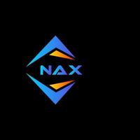 Nax abstraktes Technologie-Logo-Design auf schwarzem Hintergrund. nax kreatives Initialen-Buchstaben-Logo-Konzept. vektor