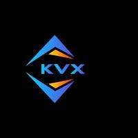 kvx abstrakt teknologi logotyp design på svart bakgrund. kvx kreativ initialer brev logotyp begrepp. vektor