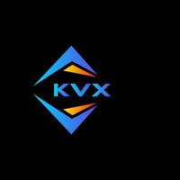 Kvx abstraktes Technologie-Logo-Design auf schwarzem Hintergrund. kvx kreatives Initialen-Buchstaben-Logo-Konzept. vektor