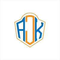 ajk abstrakt monogram skydda logotyp design på vit bakgrund. ajk kreativ initialer brev logotyp. vektor