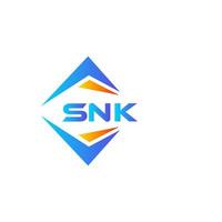 snk abstraktes Technologie-Logo-Design auf weißem Hintergrund. snk kreatives Initialen-Buchstaben-Logo-Konzept. vektor