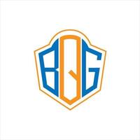 bqg abstrakt monogram skydda logotyp design på vit bakgrund. bqg kreativ initialer brev logotyp. vektor