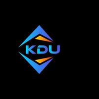 kdu abstraktes Technologie-Logo-Design auf schwarzem Hintergrund. kdu kreative Initialen schreiben Logo-Konzept. vektor