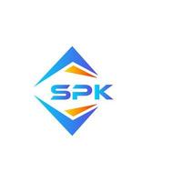 spk abstraktes Technologie-Logo-Design auf weißem Hintergrund. spk kreative Initialen schreiben Logo-Konzept. vektor