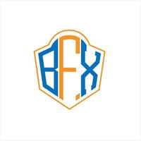 bfx abstrakt monogram skydda logotyp design på vit bakgrund. bfx kreativ initialer brev logotyp. vektor