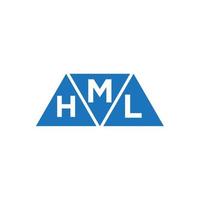 mhl abstraktes Anfangslogodesign auf weißem Hintergrund. mhl kreatives Initialen-Buchstaben-Logo-Konzept. vektor