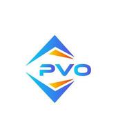 pvo abstraktes Technologie-Logo-Design auf weißem Hintergrund. pvo kreatives Initialen-Buchstaben-Logo-Konzept. vektor